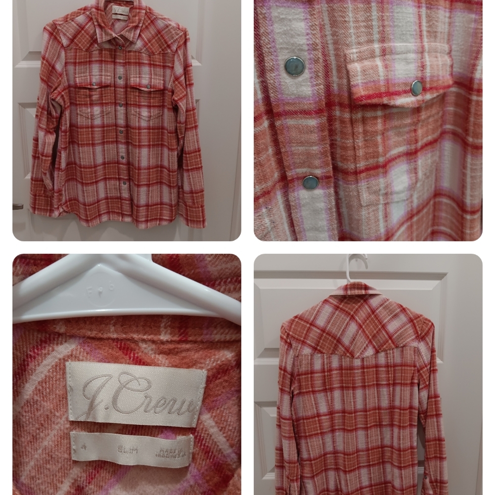 Jcrew flannel, size 4 slim